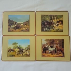 A set of 4 horse photo placemats